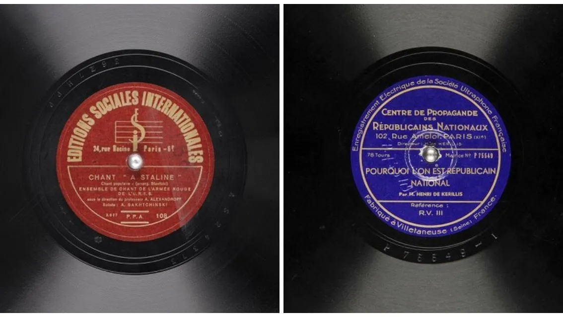 Disques diffusés dans les stations radio de propagande